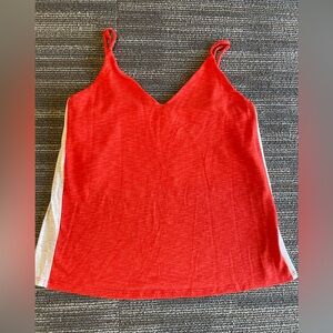 Women’s Peyton Jensen Tank Dark Orange with Gray Sides Size Small